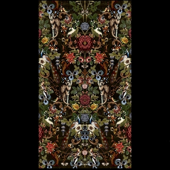 54W/97H Velvet Wall Hanging Jungle