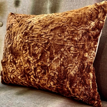 Designers Guild Cushion - Penwith Copper Lux Pile Velvet  16x12in. Luxurious Down Insert.