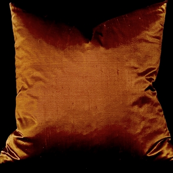 Silk Shantung Rust Cushion 18IN