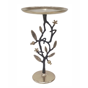 Black And Gold Aluminum Pomegranate - Side Table