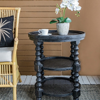 Black Three Tiered - Side Table