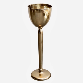 Vase - Elevated Urn Gold 11x34in