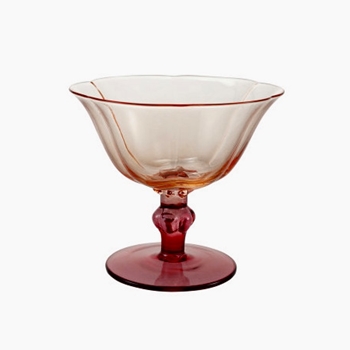 Goblet - Coupe 2 tone Rose Glass