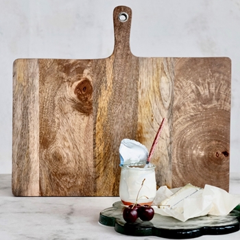 Board - Large Rectangle Paddle Mango Wood LG -18x15in