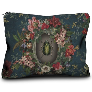 Voglio Bene France - Velvet Pouch Scarab - 9x6in