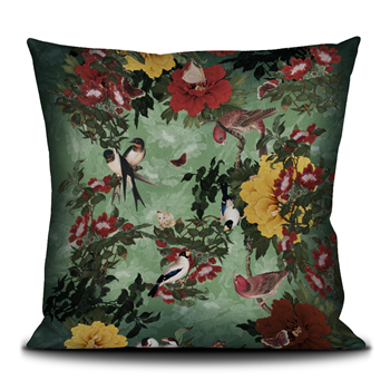 Voglio Bene France - Velvet Cushion Les Oiseaux - Outdoor 24SQ