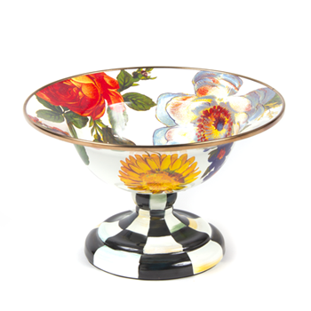 White Flower Market Compote Small 10OZ 7.5W/5H