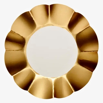 Paper Plate Gold Wavy Desert 6.5in PK8